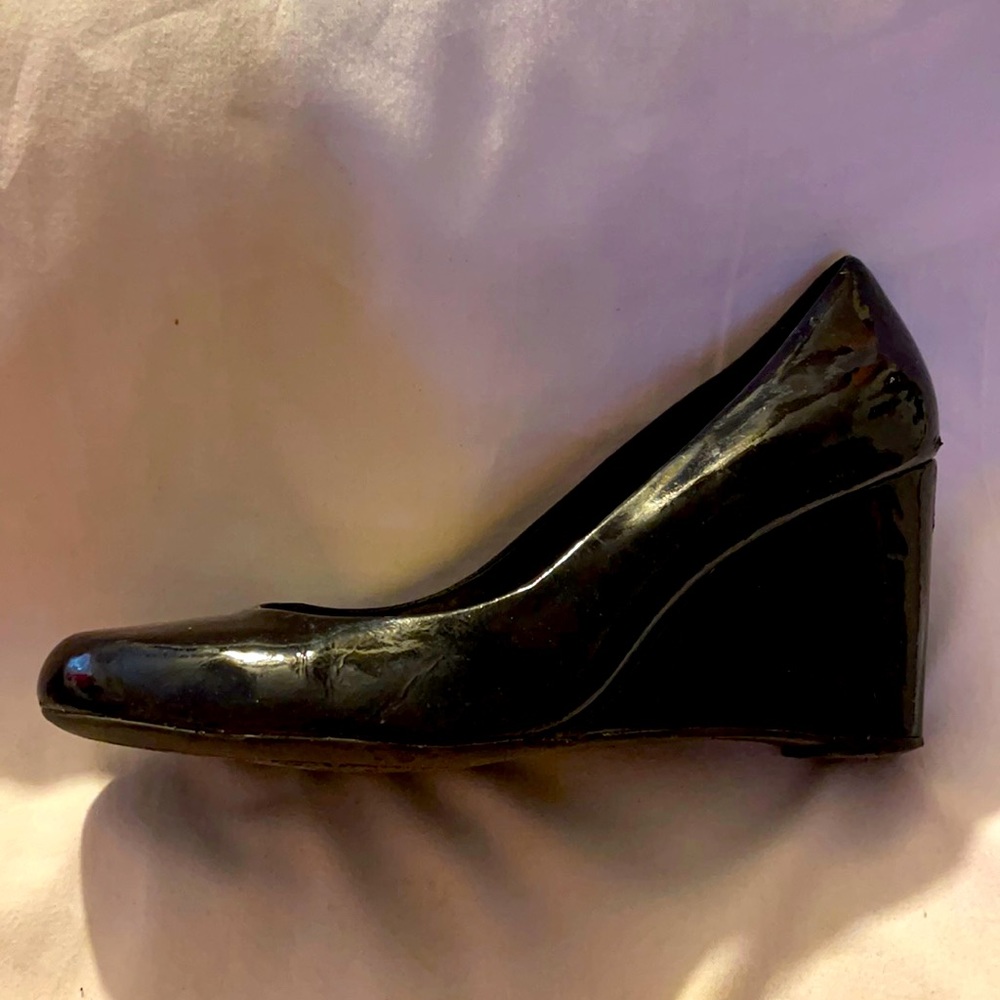 Antonio Melani Black patent wedges